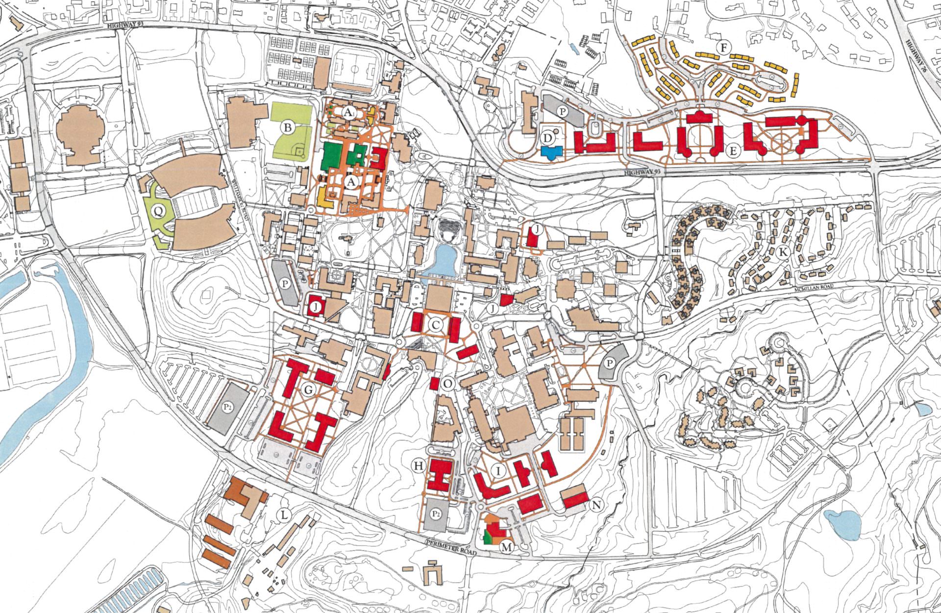 Clemson Campus Map   Clemson University Master Plan 01 